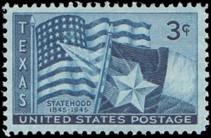 US Stamp #938- 1945 3¢ Texas Statehood, 100th Anniversary EzGrade™ VG/F, MNH, OG - Picture 1 of 3