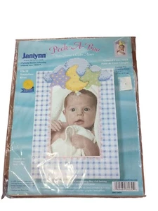Kit de marco de fotos vintage Janlynn contado punto de cruz guardería nuevo en paquete. - Imagen 1 de 3