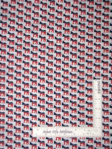 Patriotic Vote Donkey Democratic Party Democrat Cotton Fabric Benartex 1.5 Yards - Picture 1 of 1