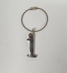 Silver Metal Initial Letter Name Twist Keychain Gift Luggage I Lowercase - Picture 1 of 12