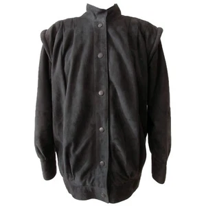 1980's Black Suede Jacket Vintage Statement piece Excellent condition - Picture 1 of 6