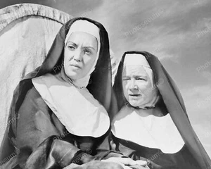 Two Nuns Staring Vintage 8x10 Reprint Of Old Photo - Picture 1 of 1