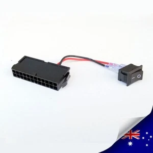 24-Pin Female ATX / EPS PSU On / Off Jump Starter Bridge With Power Switch N016 - Picture 1 of 4
