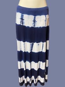 Venus Womens Skirt Size S Maxi Stretch Knit Ribbed Waistband Tie Dyed Boho