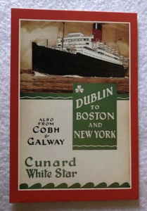 Dublin To Boston And New York /Cunard White Star - Postcard (C1) - Picture 1 of 2