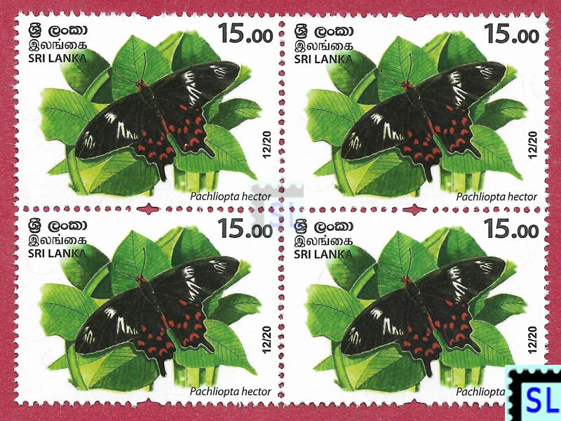 Sri Lanka Stamps 2020, Wild Species Threatened, Butterfly, MNH - Image 1 of 1