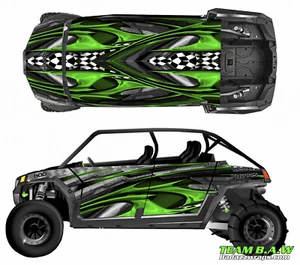 Kits gráficos envolventes calcomanías de vinilo pegatina Grapfix 2007-2010 Polaris RZR 800 4 puertas - Imagen 1 de 8