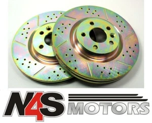 LR RR EVOQUE 2012 TO 2018 FRONT BRAKE DISC DRILLED AND GROOVED. 2 x LR059122CDG - Picture 1 of 1