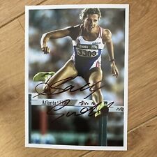 Sally Gunnell 400 Metre Huddles Olympics   Hand Signed 7x5 photo Autograph
