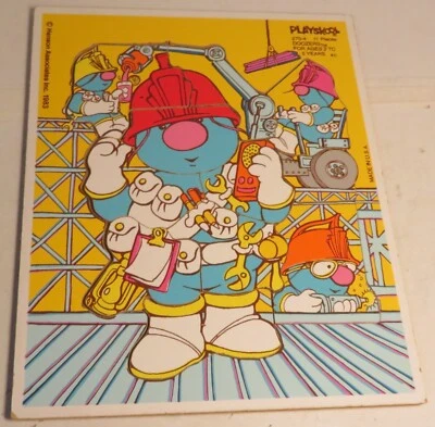 VINTAGE 1983 PLAYSKOOL FRAGGLE ROCK DOOZERS FRAME TRAY PUZZLE Henson 11 pc 270-4 - Image 1 of 4