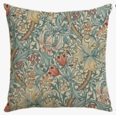 William Morris Abstract Floral Design Throw Pillow Cover Home Decor  18x18” - Image 1 of 4