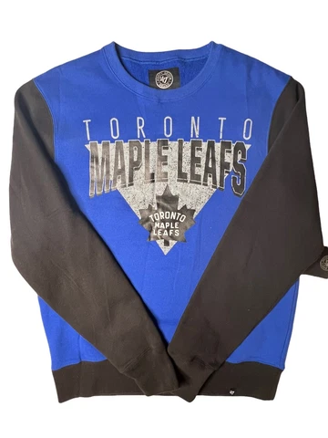 *RARE* Retro Toronto Maple Leafs '47 Brand Fashion Pullover Crew Sweatshirt NOS Cover