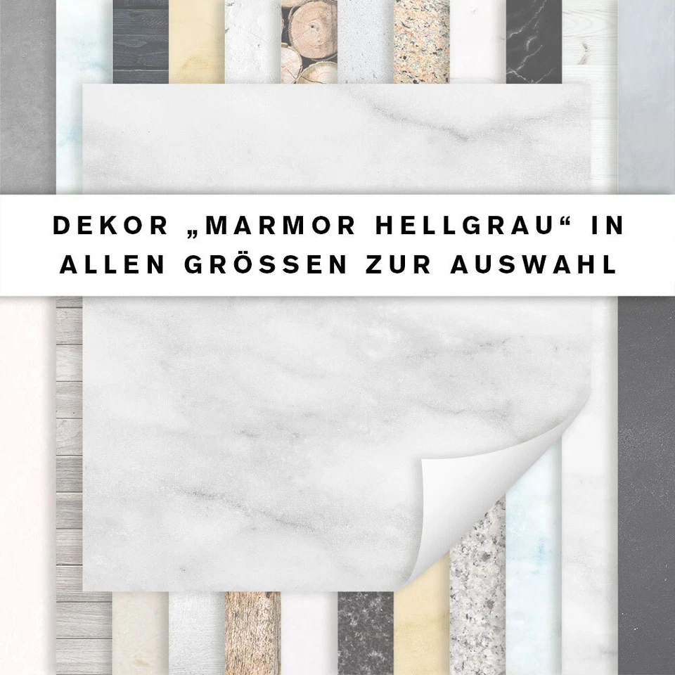Fliesenaufkleber Dekor Marmor Hellgrau | Fliesensticker Küche Bad | alle Größen - Bild 1 von 1