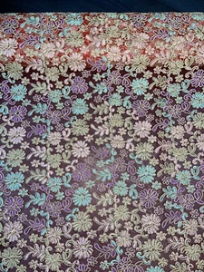 1 m schwerer gekordelter bestickter überbackener Braut Spitzenstoff 54 Zoll mehrfarbig - Bild 1 von 9