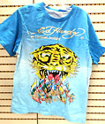 Ed Hardy By Christian Audigier Tiger Shirt Size L New Blue M1