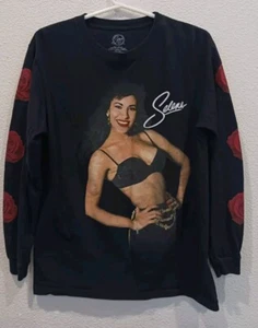 Selena Quintanilla Long Sleeve T-Shirt Sz Medium Black 2017 Official Merchandise - Picture 1 of 6