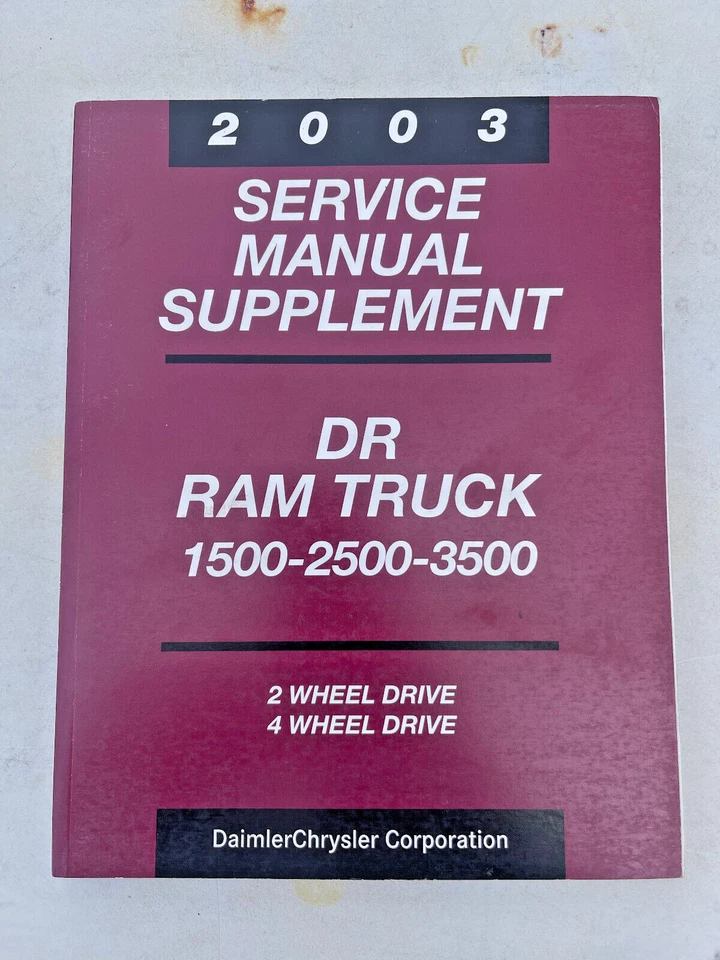 Camión DR Ram 1500-2500-3500 2003 2x2 4x4 manual de servicio manual de suplemento Foto 1 de 1