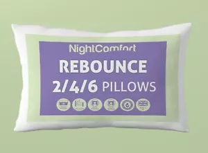 NightComfort Medium Support Pillow for Back and Side Sleepers Pack of 2, 4, 6 - Picture 1 of 15