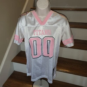 NFL OFFICIAL Pink TENNESSEE TITANS Double 00 Jersey Short Sleeve Lady L ❤️tb139 - Picture 1 of 8