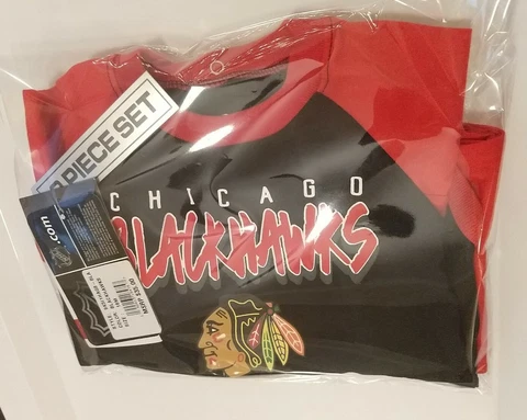 CHICAGO BLACKHAWKS 2-Piece NHL Bodysuit Pants Set (18 Months) Infant Baby Outfit Cover