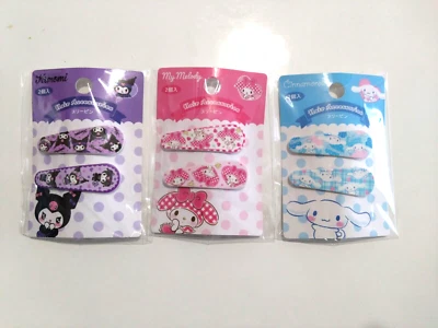 Sanrio, clip para flequillo, Kuromi, My Melody, rollo de canela, 2 piezas por juego, 3 tipos, Foto 1 de 4