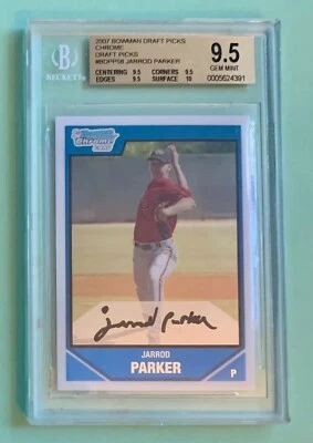 Bowman Draft Picks/Prospects 2007 cromo #BDPP58 Jarrod Parker automático BGS 9,5 Foto 1 de 2
