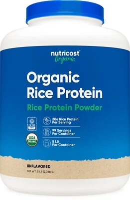 Nutricost Organic Rice Protein Powder (5 LB) - Gluten-Free, Non-GMO