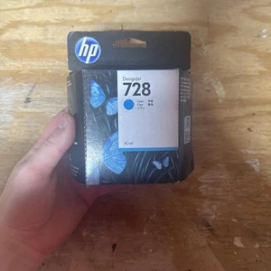 HP 728 Cyan DesignJet Ink Cartridge F9J59A - Brand New Sealed - Afbeelding 1 van 4