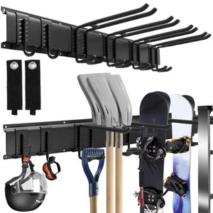 Garage Garten Werkzeug Organizer Wandhalterung 10 Stück, Werkzeug Aufbewahrung Regal mit 6 Haken... - Bild 1 von 7