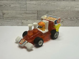 Coche de carreras de juguete de cuerda rojo transparente plástico vintage Toot Super RaceRacer años 60 adormecido - Imagen 1 de 12