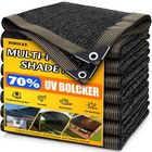 70 percent Sun Shade Cloth 10x20FT Shade Net Mesh Tarp w/ Grommets Black