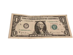 Circ $1 2017-A 4 of a kind Star (*) Serial# 00060438-(F) ATLANTA, GA - Picture 1 of 2