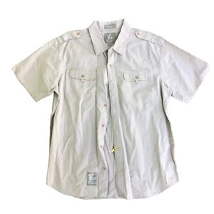 Lifted Research Group LRG Woven Button Up Linen Cotton Shirt Men 2XL Button Up - Picture 1 of 13