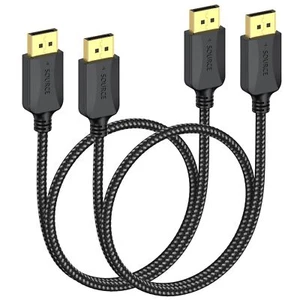 DisplayPort to DisplayPort Cable 1.5 ft 2-Pack Thin DP Display Port Cable Ad - Picture 1 of 9