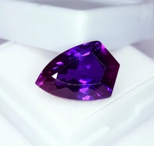 Zafiro púrpura natural 9,97 quilates piedra preciosa suelta certificada gema de zafiro corte elegante - Imagen 1 de 10