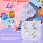Silicone Cat Paw Pendant Keychain Tag Resin Casting U6 Jewelry Mould Epoxy L4D4