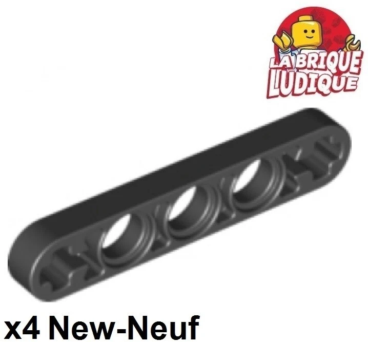 LEGO Technic 4x Liftarm 1x5 Axle Holes Thin Slim Schwarz / Schwarz 11478 Neu - Bild 1 von 1