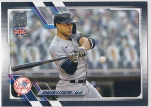 2021 Topps 70o Reino Unido Giancarlo Stanton negro paralelo #216 037/125 Yankees - Imagen 1 de 1
