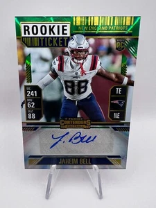 Biglietto Jaheim Bell - 2024 Contenders Rookie #154 Green Foil Auto Patriots RC - Foto 1 di 3