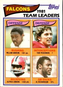 1982 Topps William Andrews/Tom Pridemore/Alfred Jenkins/Al Richardson