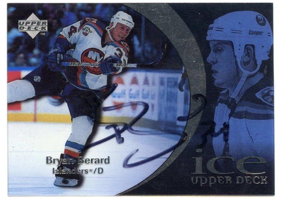 BRYAN BERARD ISLANDERS AUTOGRAPH AUTO 97-98 UPPER DECK ICE #54 *38147 - Image 1 of 1
