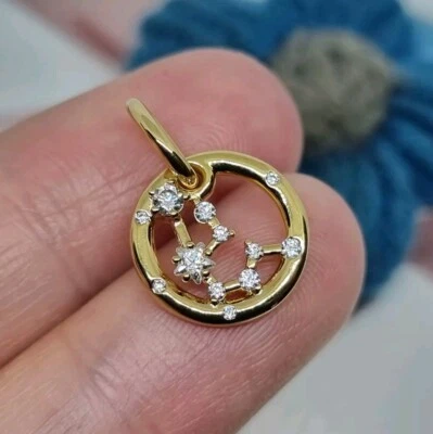 NOVO Berloque Pendurado Pandora Genuíno Banhado a Ouro 14k Aquário ♒️ Zodíaco 💕 ALE MET  - Imagem 1 de 4