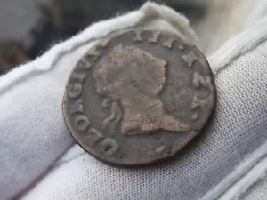 More details for ireland hibernia colonial evasion cast antique copper half penny 1766 george iii