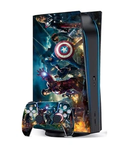 PEGATINA MARVEL AVENGERS/SKIN PLAYSTATION 5 CONSOLA/CONTROL REMOTO, NP36 - Imagen 1 de 5