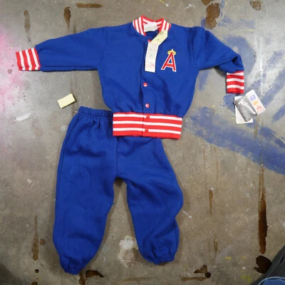 1980s Vintage Angels Baseball sweatsuit 2T NOS Tags Los Angeles California USA - Image 1 of 4