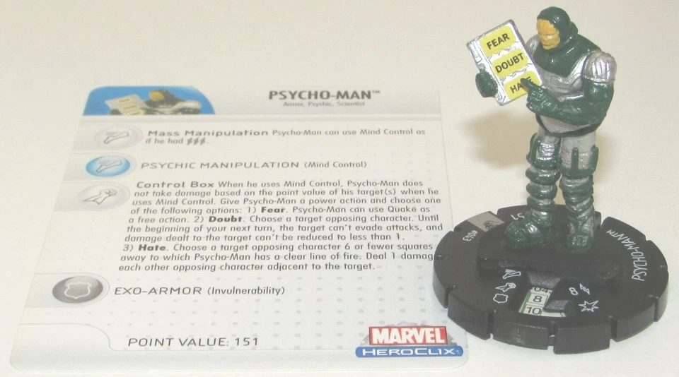 PSYCHO-MAN 043 Secret Invasion Marvel HeroClix RARE - Image 1 of 1