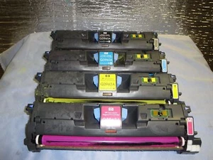 Used HP Genuine Q3960A Q3961A Q3962A Q3963A Toner Set 2550 2820 2840 83 76 89 76 - Picture 1 of 1