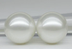 Pair 12-13mm Natural South Sea Genuine White Round Loose Pearl Undrilled 012AAA - Picture 1 of 1