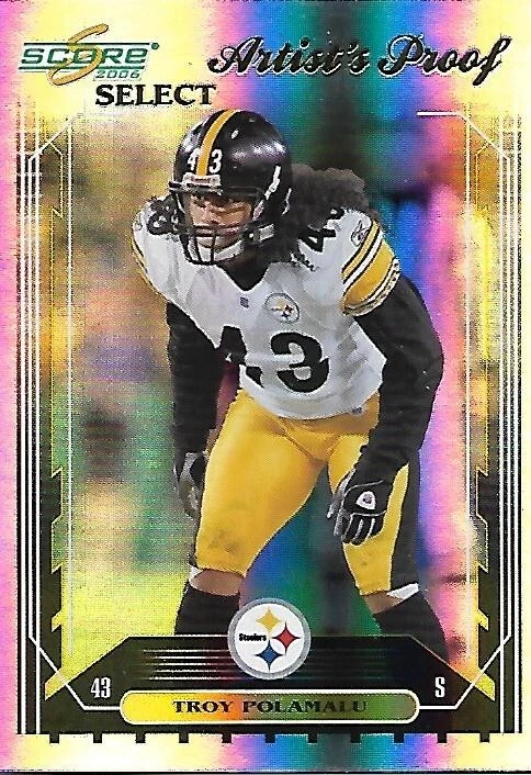 Troy Polamalu 2006 Score Select Artist's Proof Holo-Foil Parallel /32 - STEELERS - Image 1 of 1