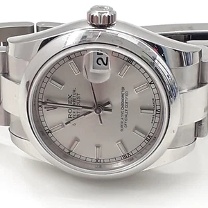 Rolex Datejust 31 mm Steel Automatic Silver Sticks Dial Oyster Watch 278240 - Picture 1 of 4